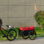 Cykel- och Lastvagn Med Dragstång 130 x 64 x 103 cm Svart - Röd