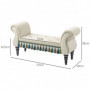 Stoppad Sängbänk Vintage Design 117 x 40 x 58 cm Beige