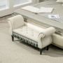 Stoppad Sängbänk Vintage Design 117 x 40 x 58 cm Beige