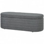 Sängbänk - Hallbänk Teddy Fleece Ljusgrå Oval 116 x 41 x 40,5 cm