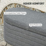Sängbänk - Hallbänk Teddy Fleece Ljusgrå Oval 116 x 41 x 40,5 cm