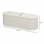 Sängbänk - Hallbänk Teddy Fleece Krämvit Oval 116 x 41 x 40,5 cm