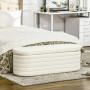 Sängbänk - Hallbänk Teddy Fleece Krämvit Oval 116 x 41 x 40,5 cm
