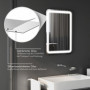 Badrumsspegel med Belysning Anti-dim 50 x 70 cm Silver