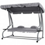 Hammock med Liggfunktion upp till 340 kg 200 x 120 x 164 cm Grå