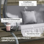 Hammock med Liggfunktion upp till 340 kg 200 x 120 x 164 cm Grå