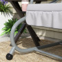 Hammock med Liggfunktion upp till 340 kg 200 x 120 x 164 cm Grå