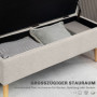Sängbänk - Hallbänk med Förvaringsutrymme Linnelook 110 x 39 x 45 cm Beige