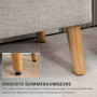 Sängbänk - Hallbänk med Förvaringsutrymme Linnelook 110 x 39 x 45 cm Beige