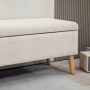 Sängbänk - Hallbänk med Förvaringsutrymme Linnelook 110 x 39 x 45 c...