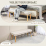 Sängbänk - Hallbänk Knäppt Beige - Ek Ben 120 x 41 x 43 cm