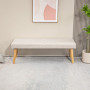 Sängbänk - Hallbänk Knäppt Beige - Ek Ben 120 x 41 x 43 cm