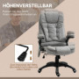 Ergonomisk Kontorsstol med Massage och Värme Vintage-Grå