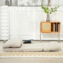 Golvstol med Sängfunktion 90° till 180° Beige Linne