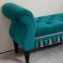 Stoppad Sängbänk Vintage Design 117 x 40 x 58 cm Grön