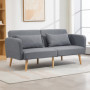 Bäddsoffa 3-sits Flexi Grå med Ek Ben