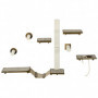 Katt klättervägg Klösträd 8 Delar Heavy Duty Brun - Beige
