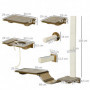 Katt klättervägg Klösträd 8 Delar Heavy Duty Brun - Beige
