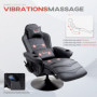 Gaming Fåtölj med Massagefunktion och Fotstöd Konstläder Svart