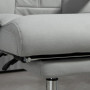 Kontorsstol med Massage, Värmefunktion, Fotstöd - Ljusgrå Mikrofiber