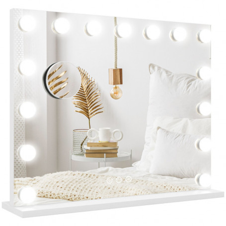 Hollywood Sminkspegel 15 LED Belysning 58 x 48 cm Vitram