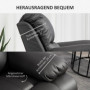 Relaxfåtölj med 135° Lutningsjustering Läder Svart