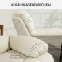Relaxfåtölj med 135° Lutningsjustering Läder Beige