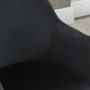 Matstolar 2-pack Modern Sammet Svart med Ek Ben