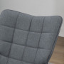 Gungstol med Fotpall Scandi Design Grå Linne