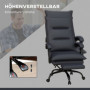 Ergonomisk Kontorsstol med Massage och Värmefunktion Mörkgrå Läder