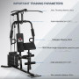 Multigym Kraftstation – 45 kg Viktmagasin, Lat Pulldown, Bröstpress...