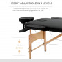 Massagebänk med Träben