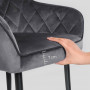 4-pack Matstol - Loungefåtölj Sammet Svart