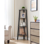Hörnhylla 4 Nivåer Industriell design 125 cm (H) Svart