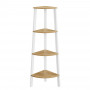 Hörnhylla 4 Nivåer Industriell design 125 cm (H) Vit Ek