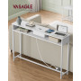 Konsolbord med Inbyggd Eluttag - 2 Fack Vit 120 x 25 x 81 cm