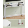 Konsolbord med Inbyggd Eluttag - 2 Fack Vit 120 x 25 x 81 cm