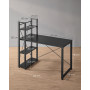 Skrivbord med Sidobokhylla 137 x 60 x 119 cm Svart