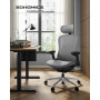 Ergonomisk Kontorsstol Lyx-Comfy 150 kg Mesh Grå