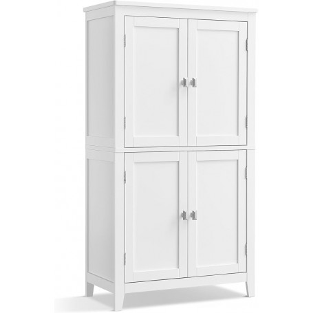 Förvaringsskåp med 2 Stora Skåp Vit 60 x 30 x 110 cm