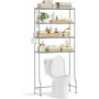 Badrumsförvaring till Över Toalettstol / Tvättmaskin 4 Hyllor Silve...