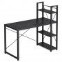 Skrivbord med Sidobokhylla 137 x 60 x 119 cm Svart