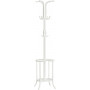 Tamburmajor med Paraplyställ 12 Krokar Vit 175 cm (H)