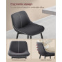 2-pack Barstolar - Sitthöjd 73 cm Konstläder Svart - Ergonomiskt ryggstöd