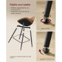 2-pack Barstolar Cascade Sitthöjd 73 cm Läder Brun