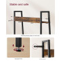 Bokhylla Steghylla 5 Plan Vintage Brun och Svart 80 x 30 x 170 cm