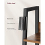 Bokhylla Steghylla 5 Plan Vintage Brun och Svart 80 x 30 x 170 cm