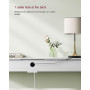 Konsolbord med Inbyggd Eluttag - 2 Fack Vit 120 x 25 x 81 cm