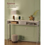 Konsolbord med Inbyggd Eluttag - 2 Fack Vit 120 x 25 x 81 cm