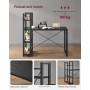 Skrivbord med Sidobokhylla 137 x 60 x 119 cm Svart